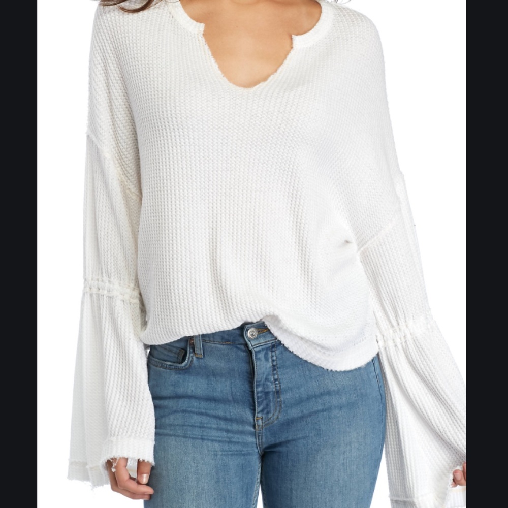 We the Free Dahlia Flared Sleeve Thermal Sweater